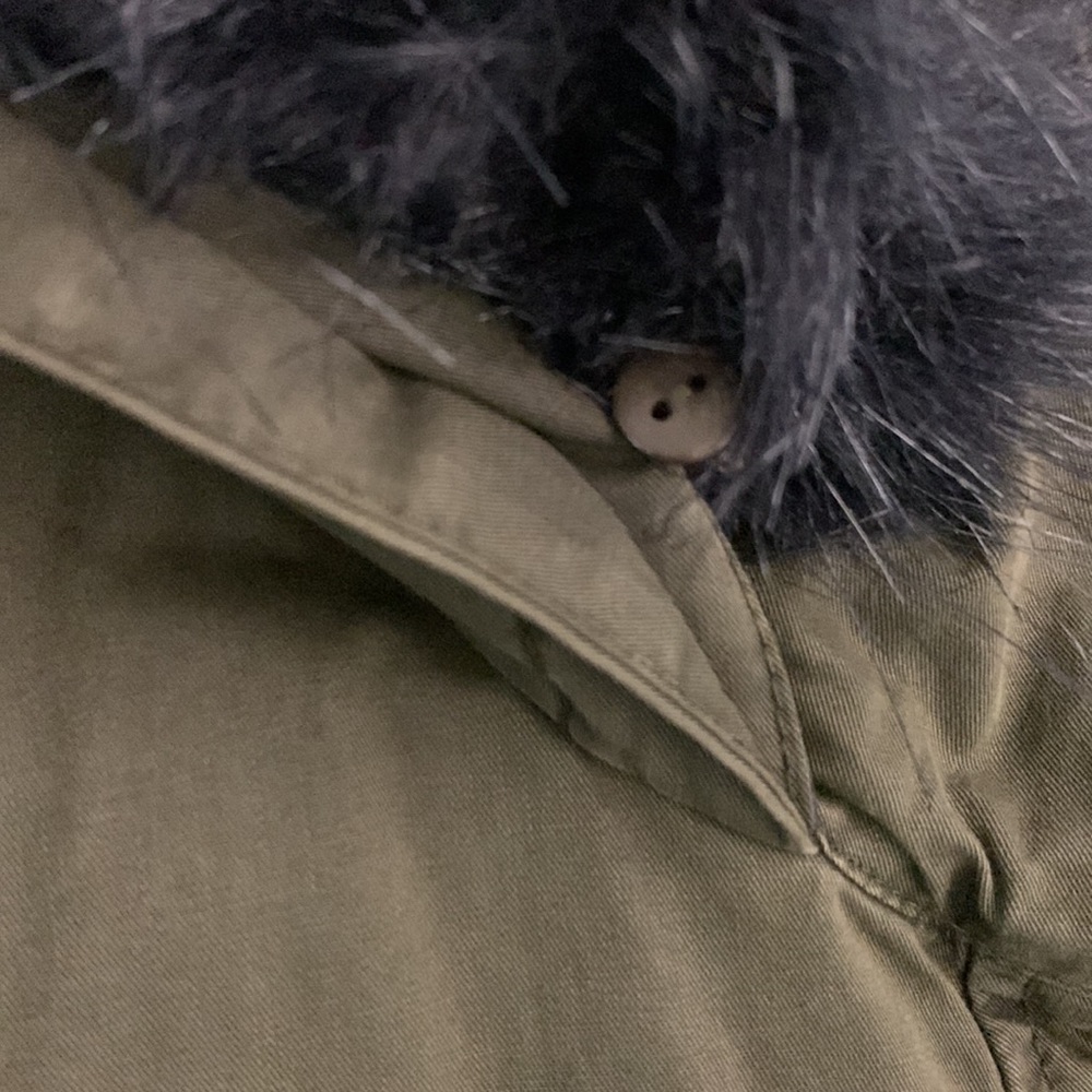 Anthropologie HEI HEI Richmond Hood Removable Faux Fur Anorak Jacket - Picture 8 of 8